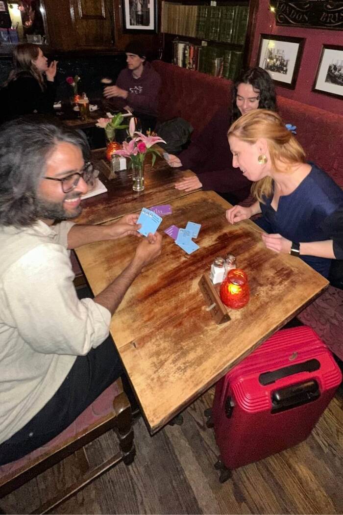 A group playing in a London pub